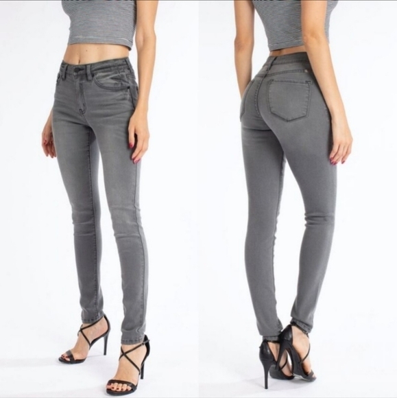KanCan Gray Skinny Jeans Women's 5 / 26 Neutral Basic Classic Fall Winter EUC - Picture 5 of 16